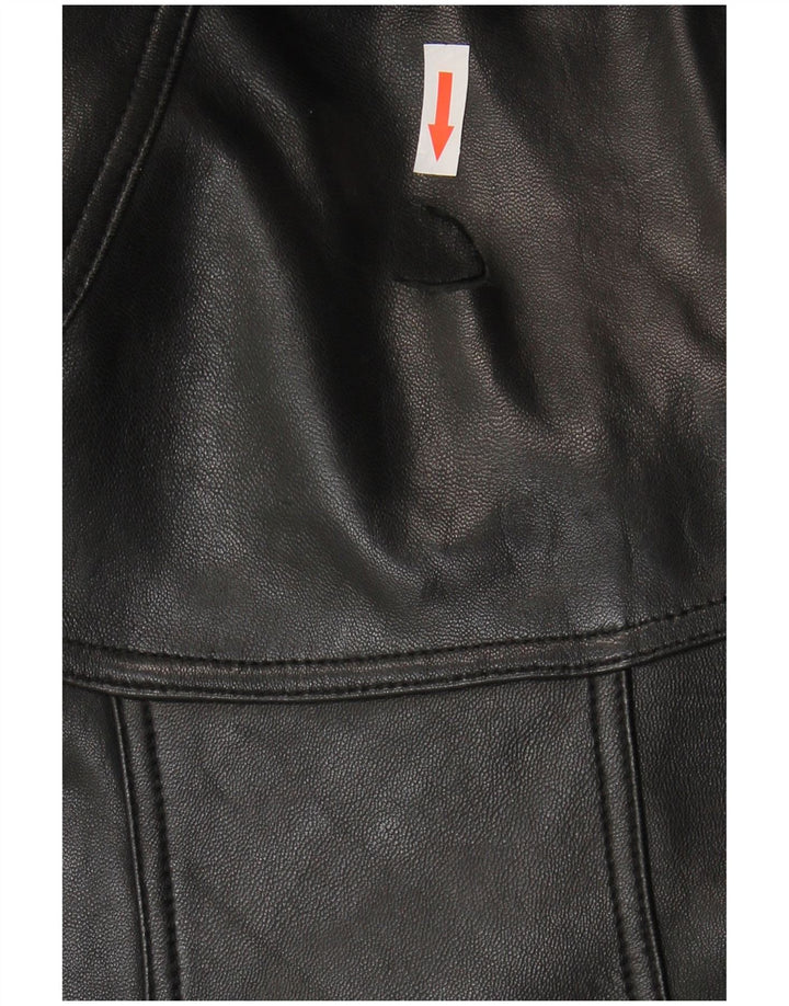 Canda Herre Læderjakke UK 40 Stor Sort Læder