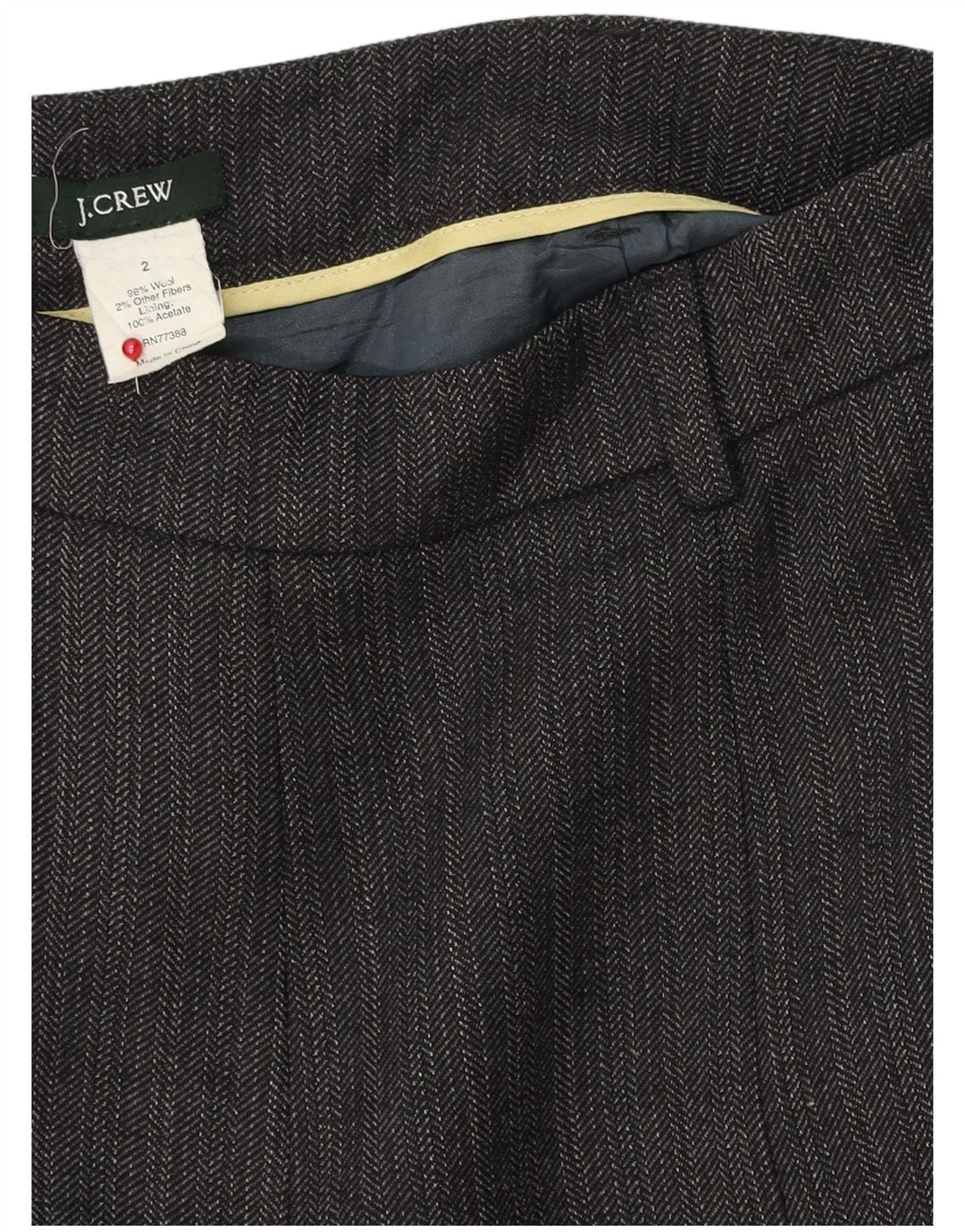 J. Crew A-line nederdel til kvinder US 2 XS W28 Grå sildebensuld
