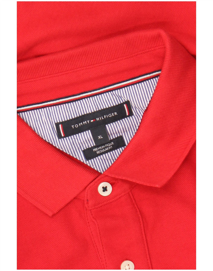 Tommy Hilfiger Herre Regular Fit Polo Shirt XL Rød Bomuld
