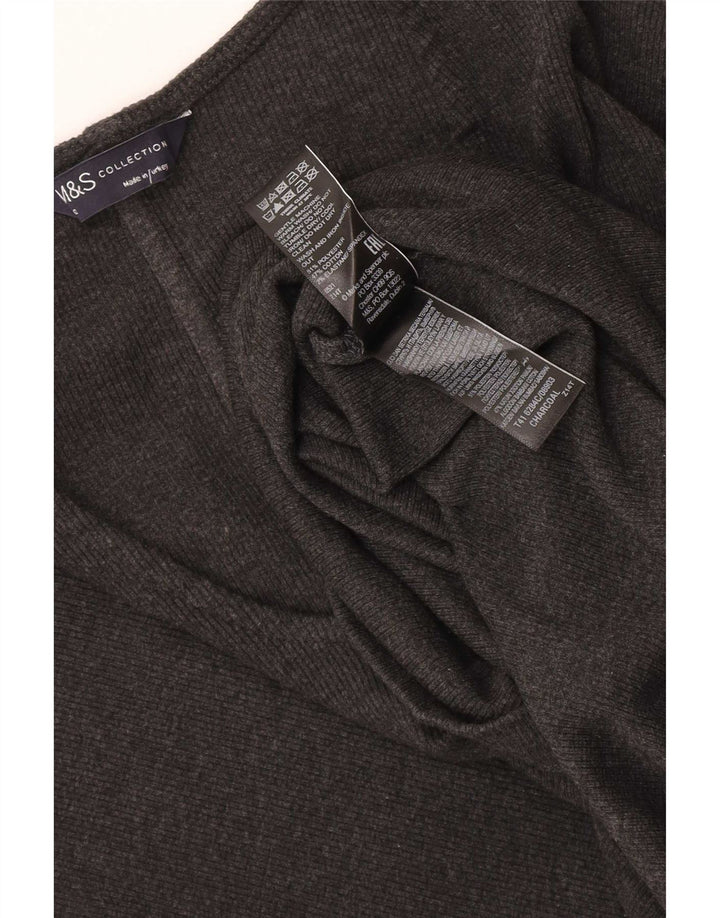 Marks & Spencer Dame Oversized Top Langærmet UK 12 Medium Grey Bomuld