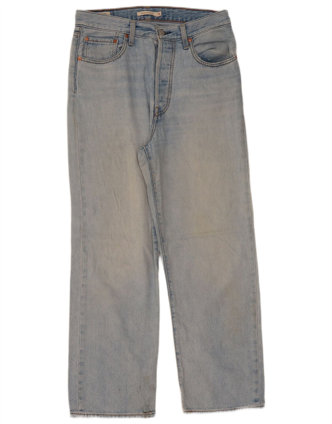 Levi's Dame Ribcage Straight Jeans W30 L29 Blå Bomuld