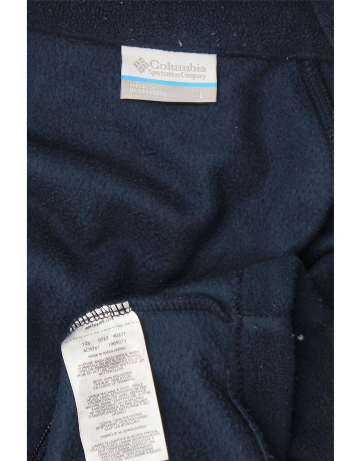 Columbia Herre Fleecejakke UK 40 Large Navy Blue Polyester