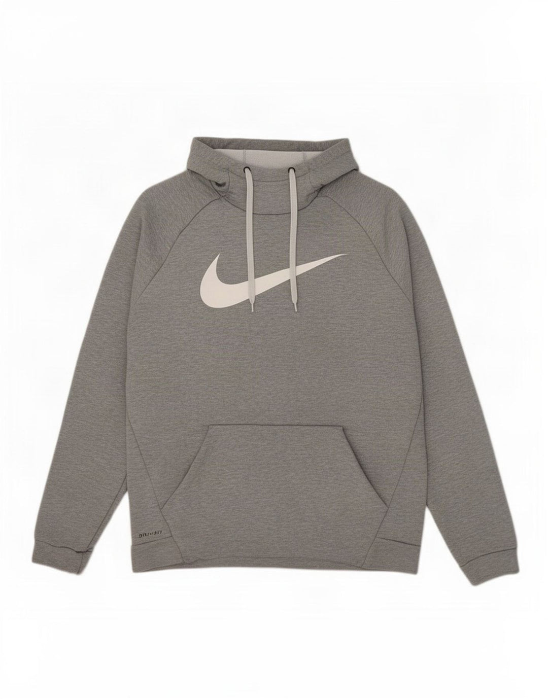 Nike Herre Dri Fit Grafisk Hoodie Jumper Stor Grå Polyester