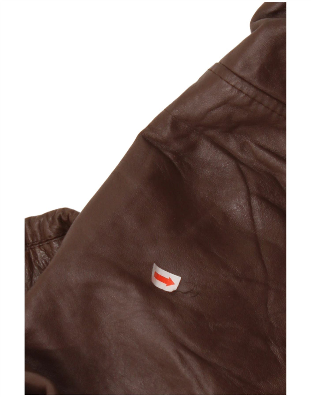 VINTAGE Herre Læderjakke IT 56 3XL Brun