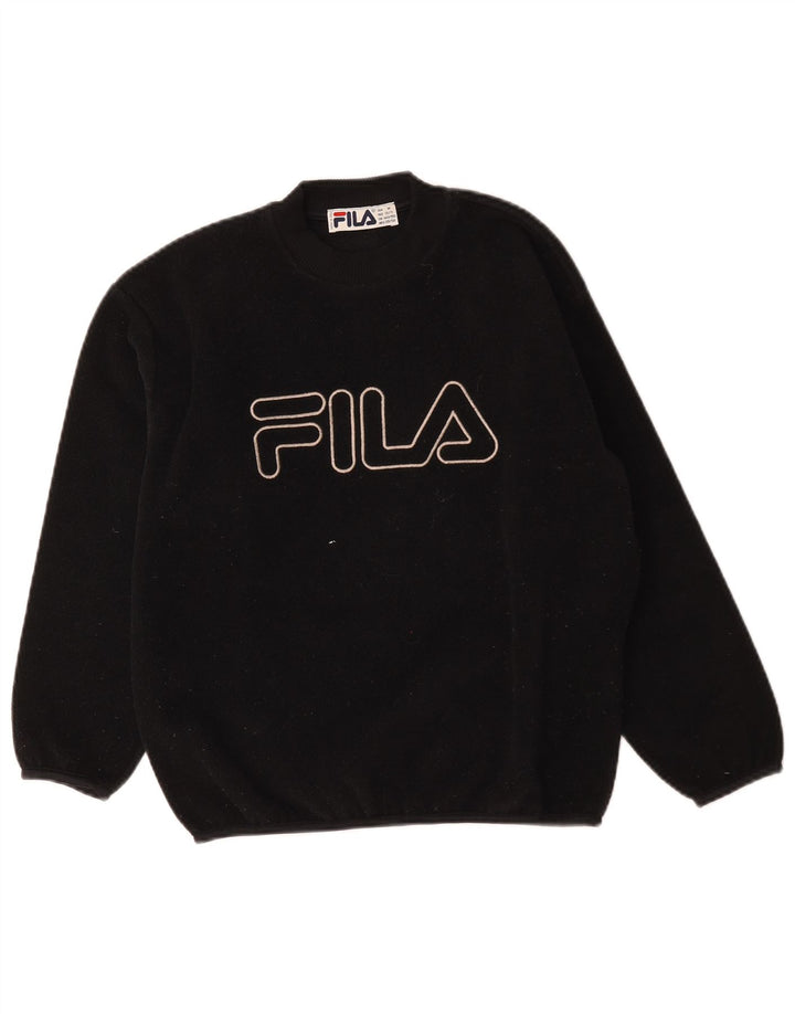 Fila Boys Graphic Fleece Jumper 10-11 År Sort Polyester