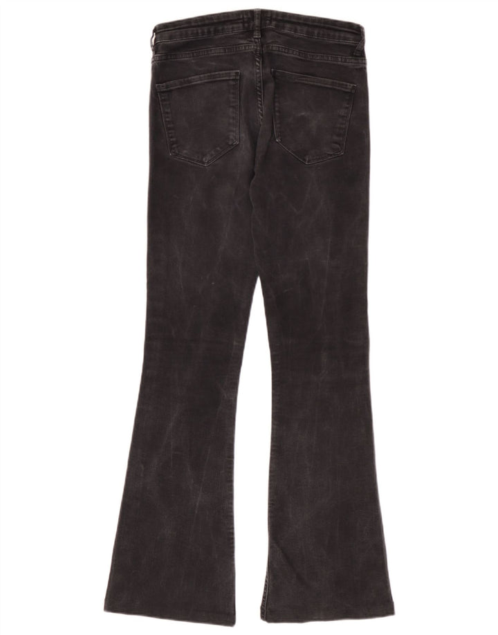 Zara Dame Flared Jeans EU 38 Small W28 L31 Sort Bomuld