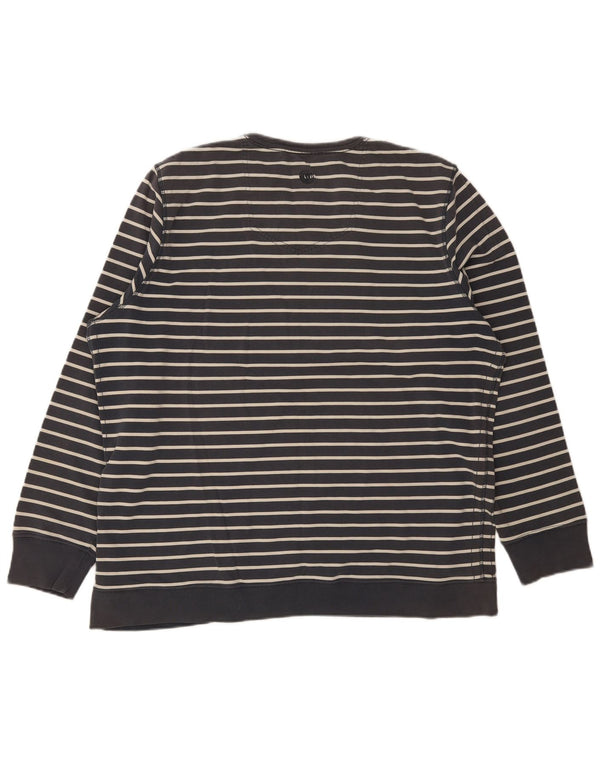 Fat Face Herre Sweatshirt Jumper 2XL Gråstribet bomuld