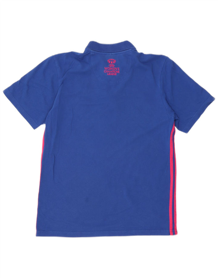 Adidas grafisk poloshirt til mænd mellemblå bomuld