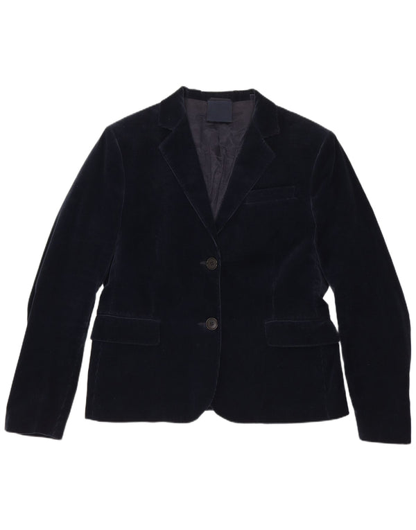 Aspesi Dame 2-knaps Corduroy Blazer Jacket IT 48 XL Marineblå Bomuld