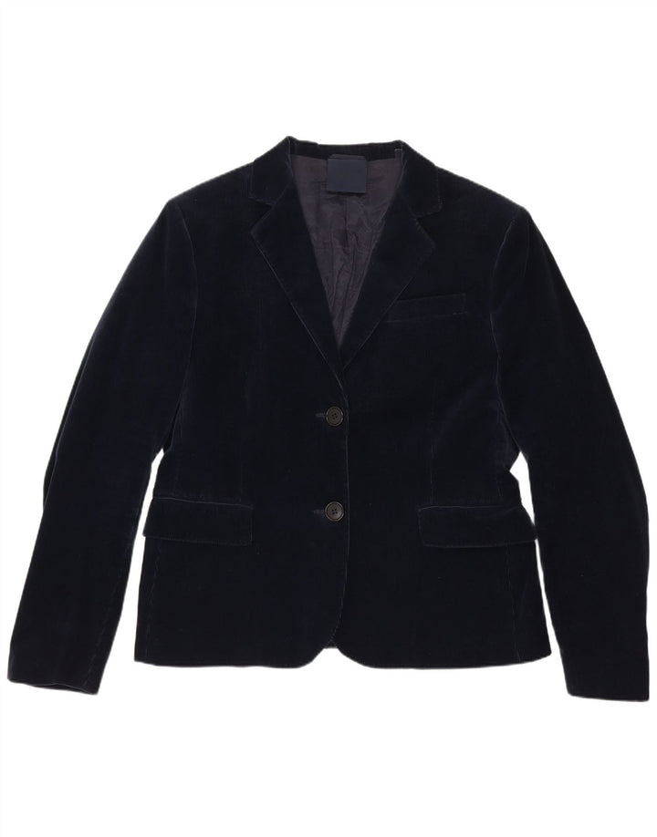 Aspesi Dame 2-knaps Corduroy Blazer Jacket IT 48 XL Marineblå Bomuld