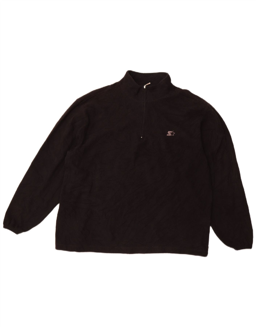 STARTER Herre lynlås hals fleece jumper stor sort polyester sport