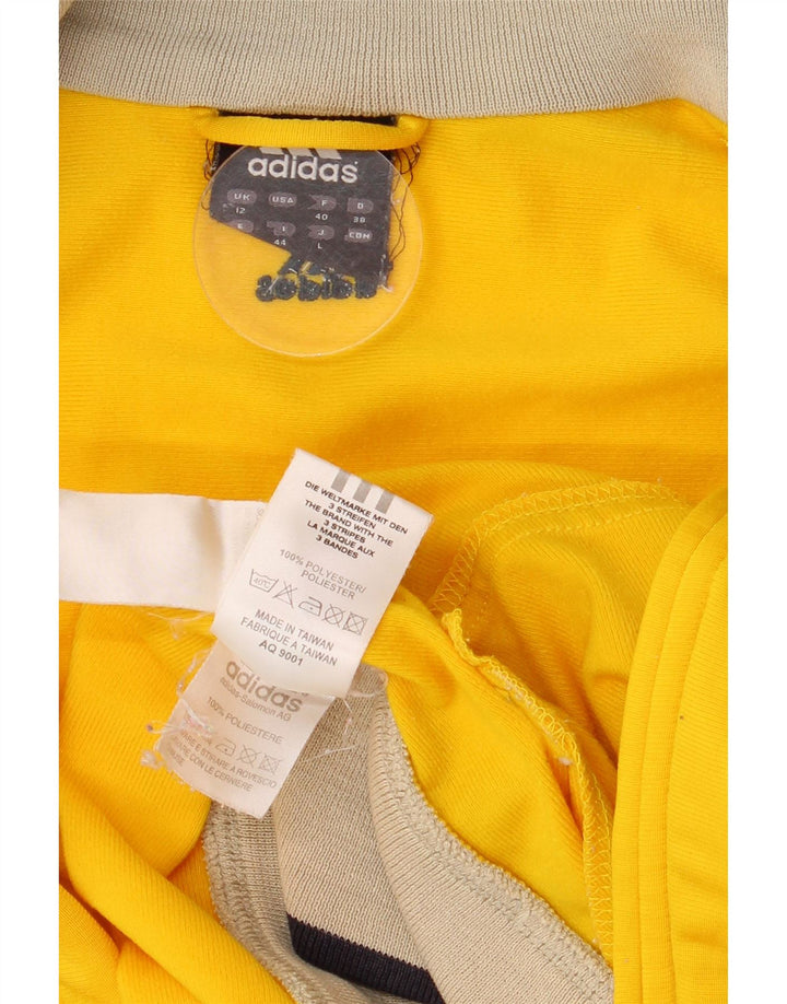 Adidas Grafisk træningsdragt topjakke til kvinder UK 12 Medium Gul Polyester