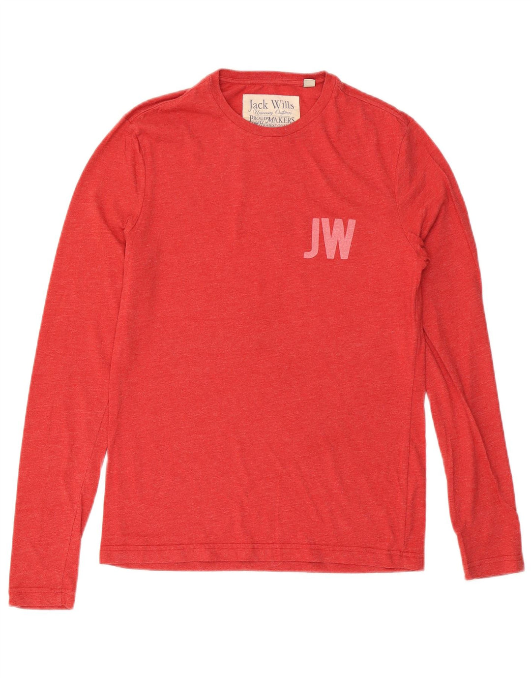 JACK WILLS Herre grafisk top langærmet lille rød bomuld
