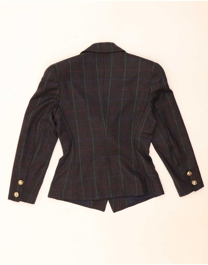 Vintage kvinders 2-delt nederdelsæt IT 42 Medium W26 brun ternet