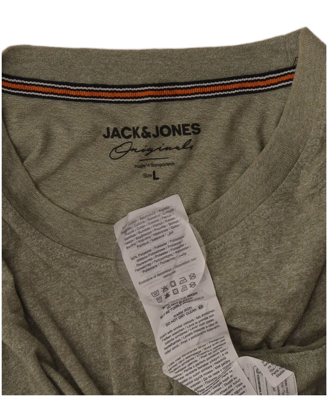 Jack & Jones Herre T-Shirt Top Stor Khaki Bomuld