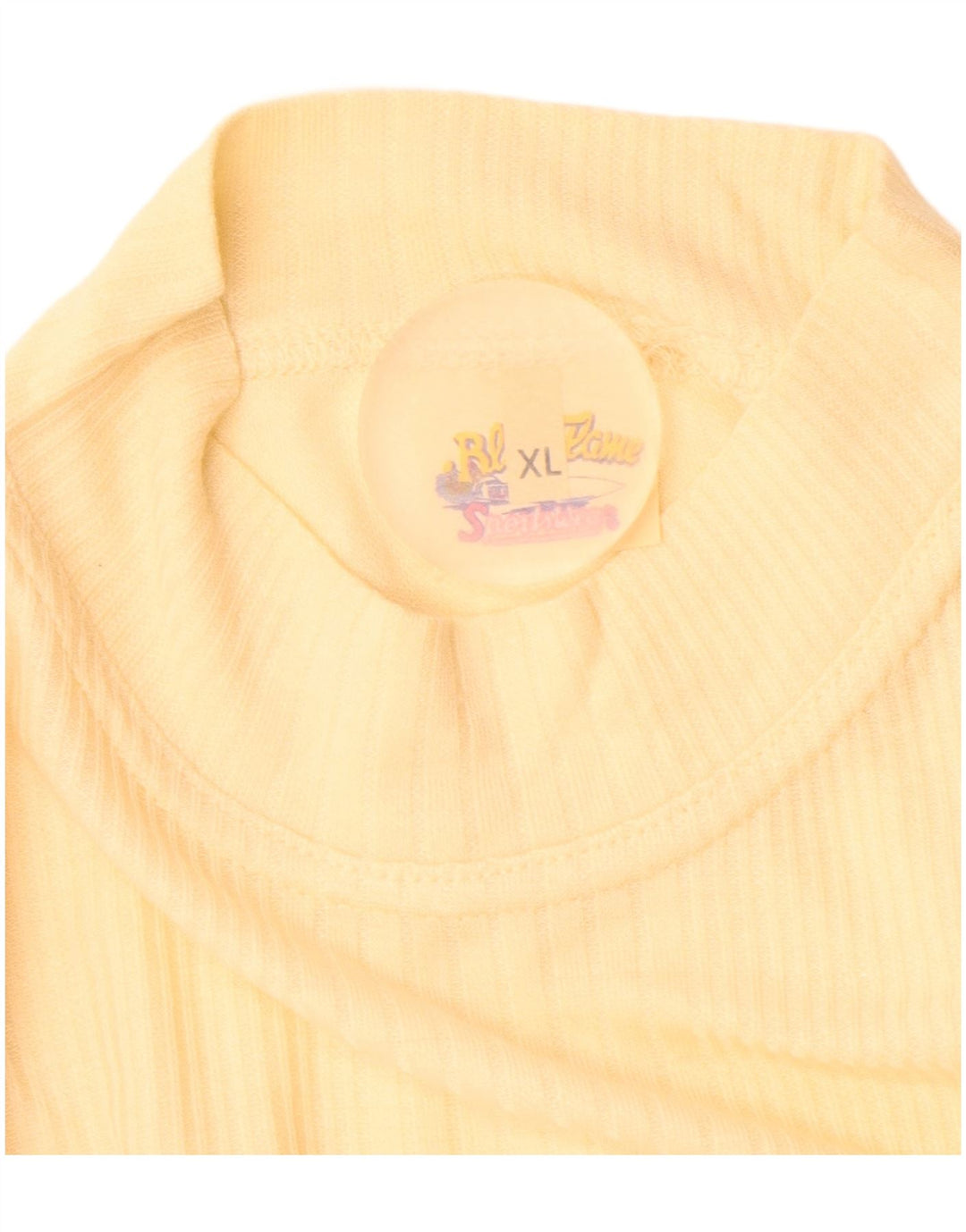 BLUE FLAME Herre T-Shirt Top XL Gul viskose