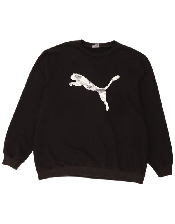 PUMA grafisk sweatshirt til mænd 3XL sort bomuld