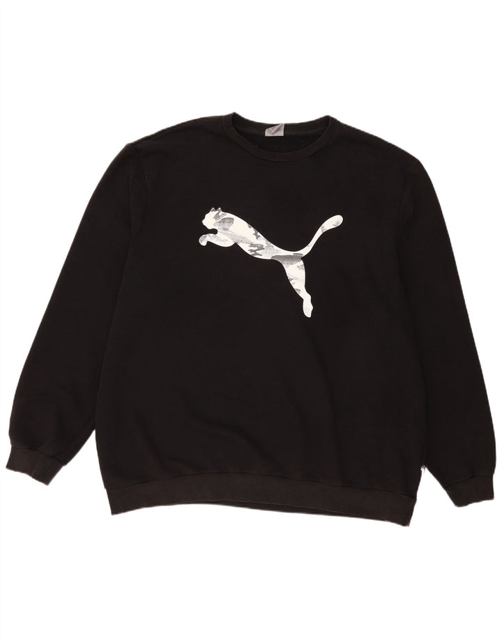 PUMA grafisk sweatshirt til mænd 3XL sort bomuld