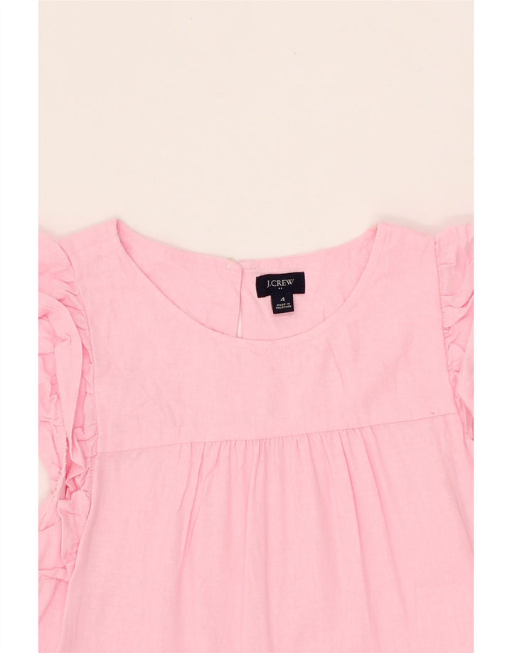 J. CREW Womens A-Line Dress US 4 Small Pink Colourblock Linen Vintage J. Crew and Second-Hand J. Crew from Messina Hembry 