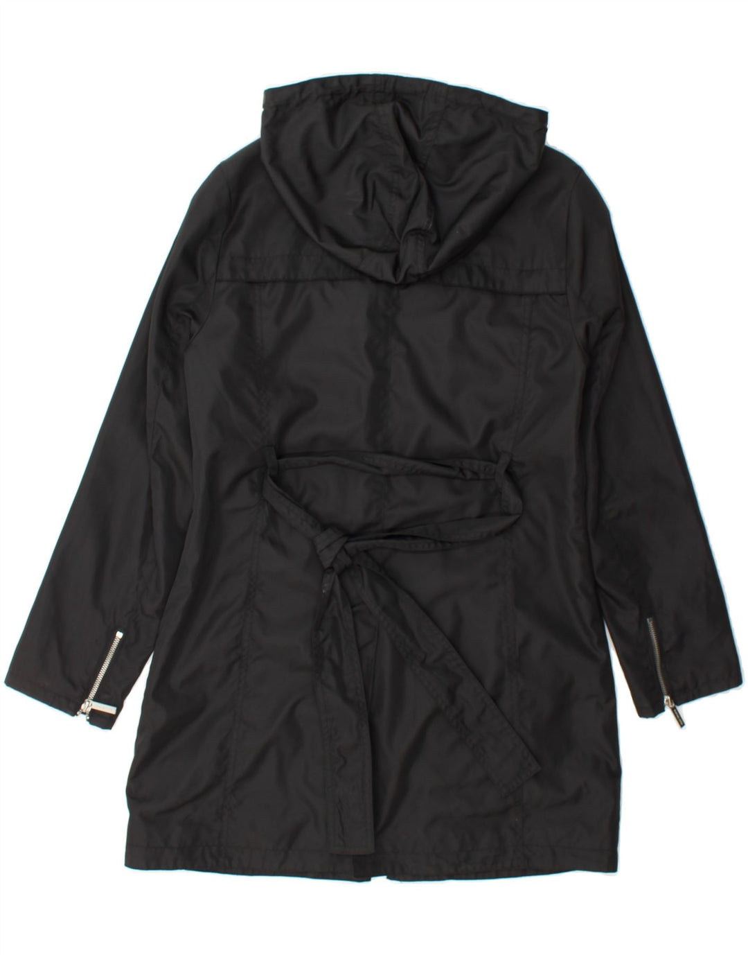 MICHAEL KORS Womens Hooded Windbreaker Coat UK 10 Small Black Nylon Vintage Michael Kors and Second-Hand Michael Kors from Messina Hembry 
