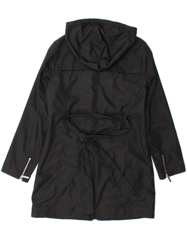 MICHAEL KORS Womens Hooded Windbreaker Coat UK 10 Small Black Nylon Vintage Michael Kors and Second-Hand Michael Kors from Messina Hembry 