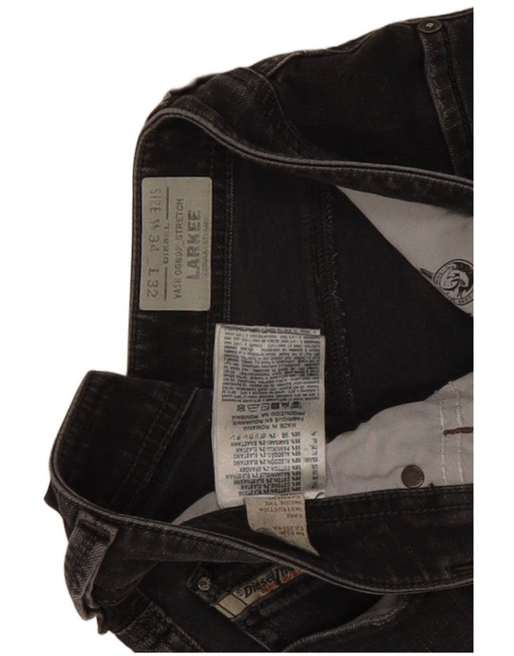 Diesel Herre Larkee Regular Straight Jeans W34 L32 Grå Bomuld
