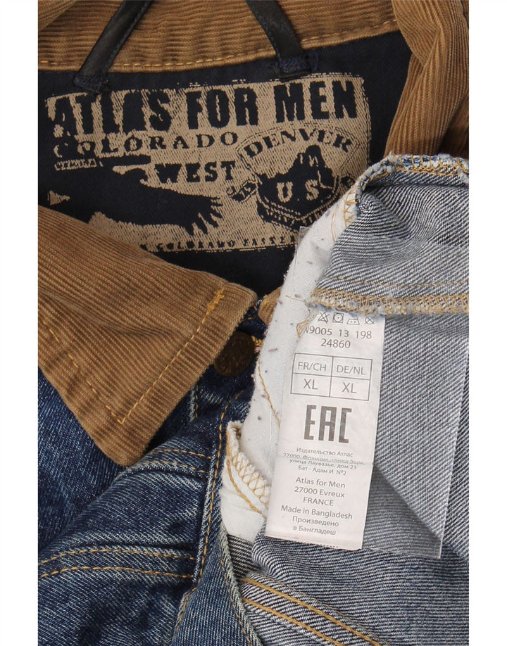 ATLAS FOR MEN Mens Denim Jacket UK 42 XL Blue Vintage Atlas For Men and Second-Hand Atlas For Men from Messina Hembry 