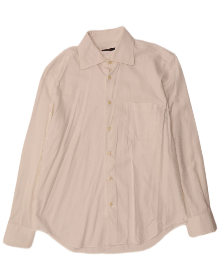 Corneliani Herreskjorte str. 42 16 1/2 Stor Hvid Bomuld