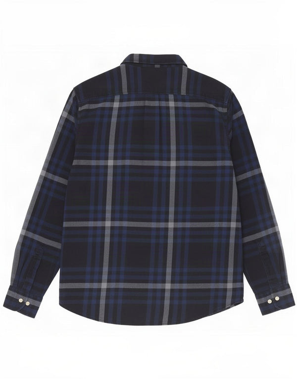 Lee Herre Flanelskjorte XL Navyblå Plaid Bomuld