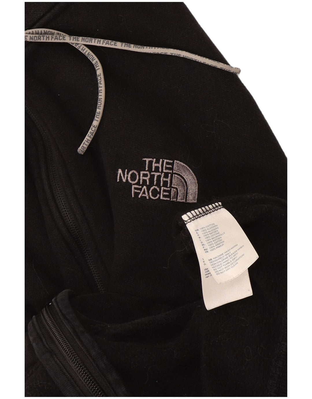 The North Face Herre hættetrøje med lynlås lille sort bomuld