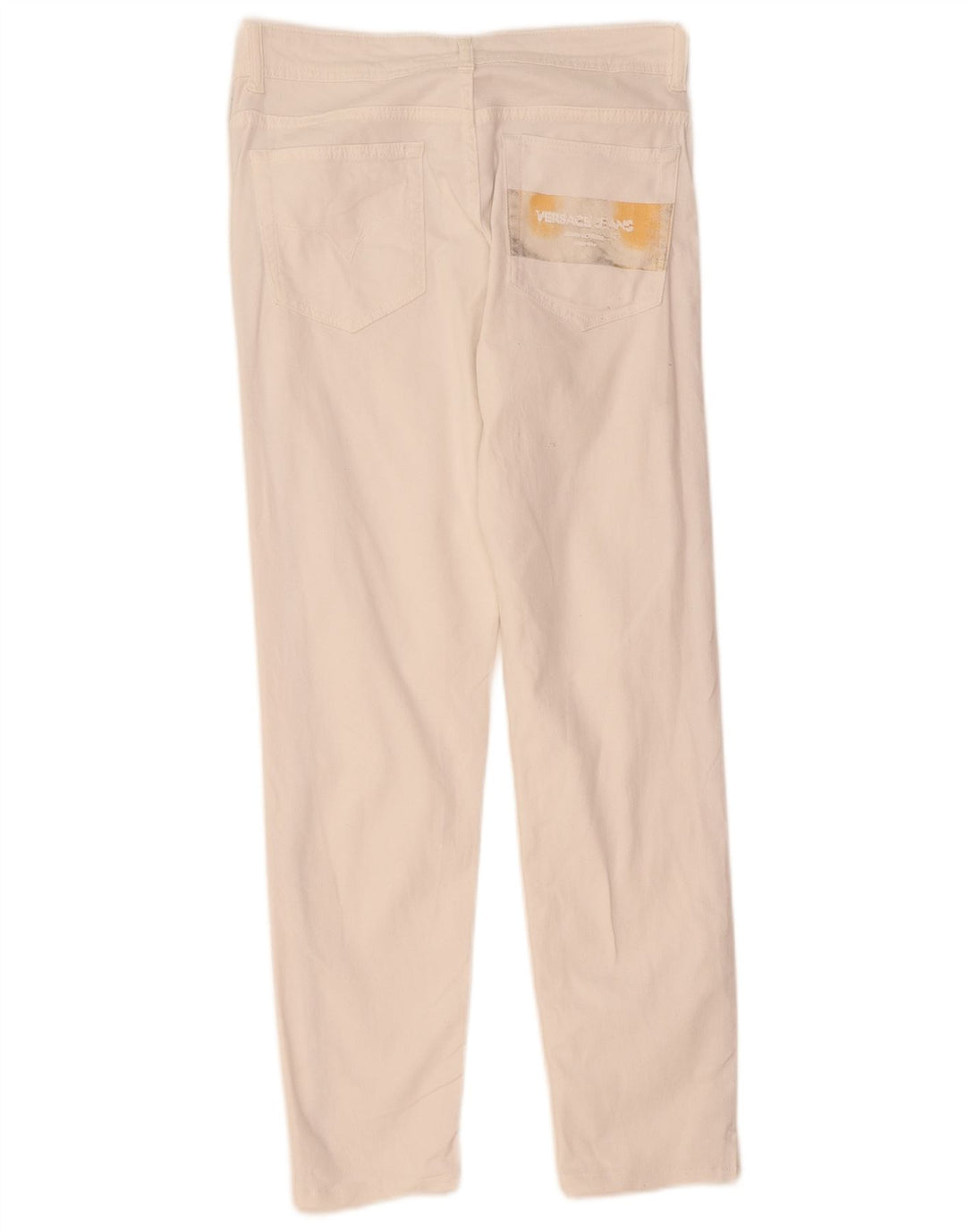 VERSACE Womens Straight Jeans W28 L28 White