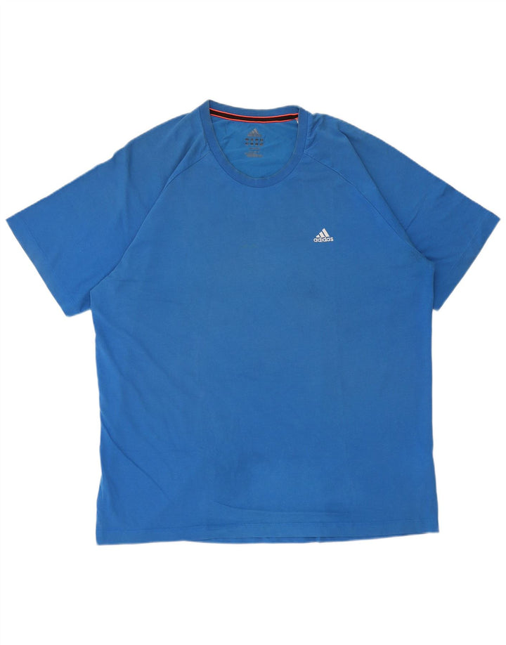 Adidas Herre T-Shirt Top XL Blå Bomuld