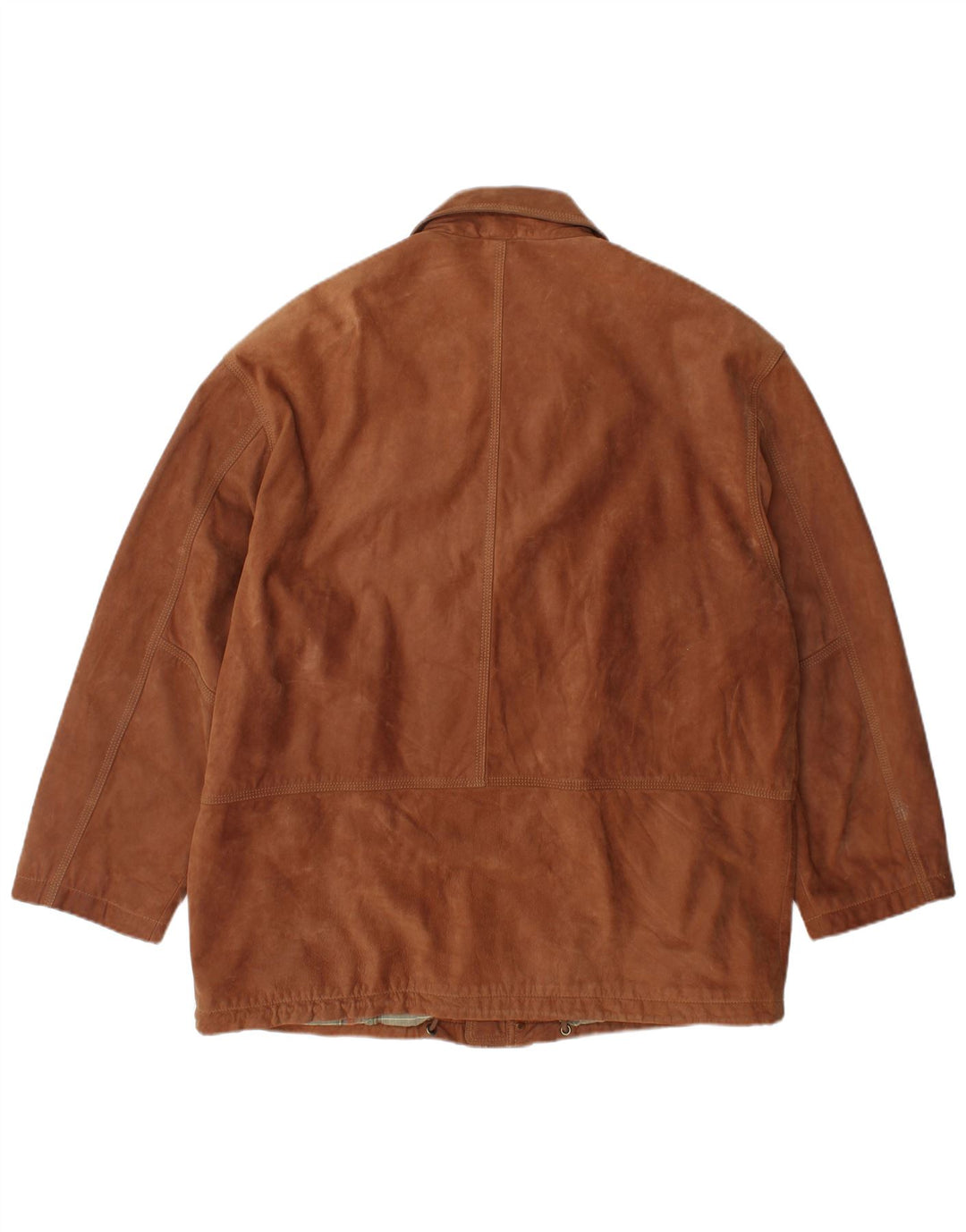 Giaccomo Larusso Herre ruskindsjakke UK 42 XL brunt læder