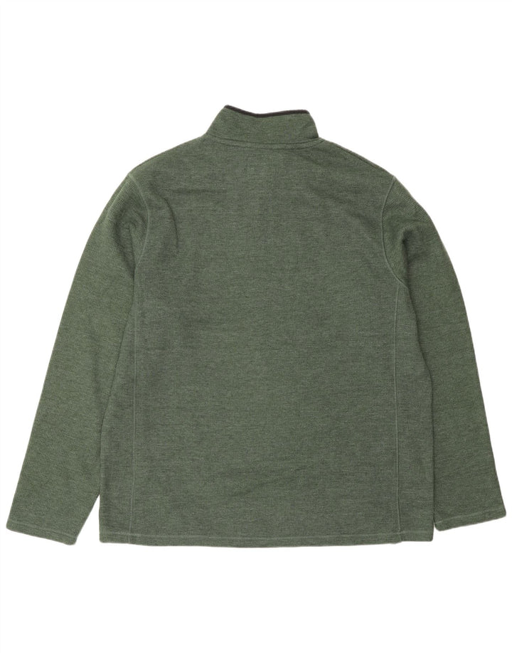 Mountain Warehouse Herre Zip Neck Jumper Sweater Stor Grøn Bomuld