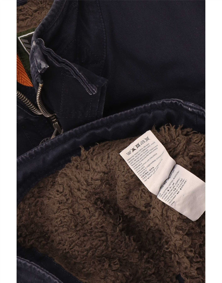 Superdry Herre Sherpa Utility Jacket UK 38 Mellem marineblå bomuld