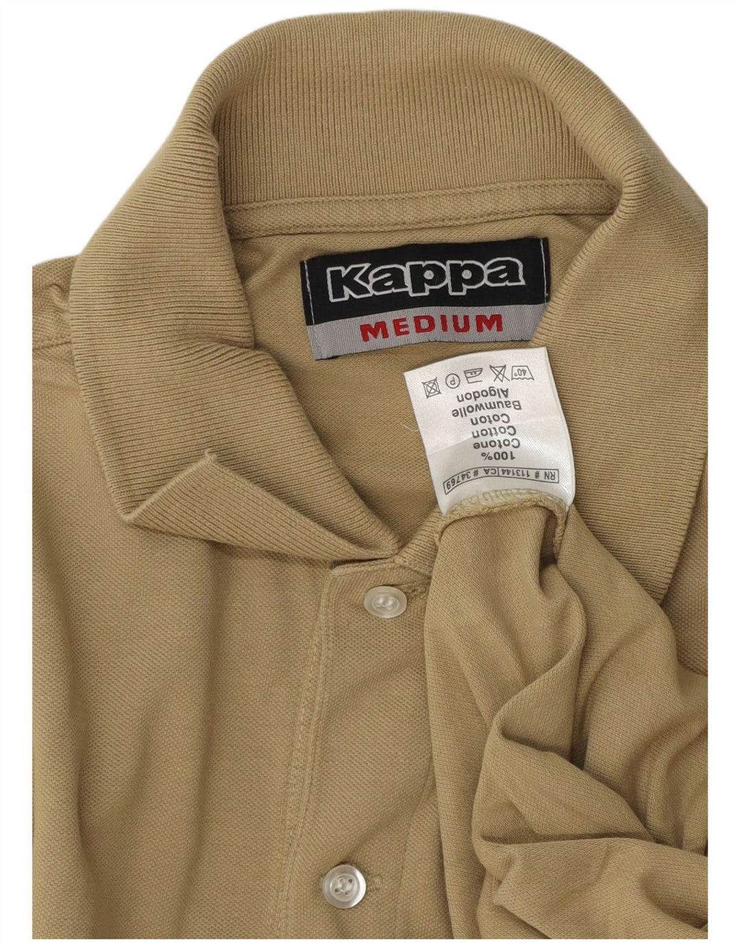 Kappa herre poloshirt Medium Khaki Bomuld