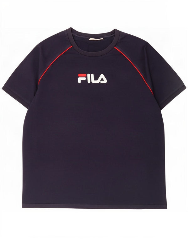 Fila Herre grafisk T-shirt top 2XL marineblå bomuld