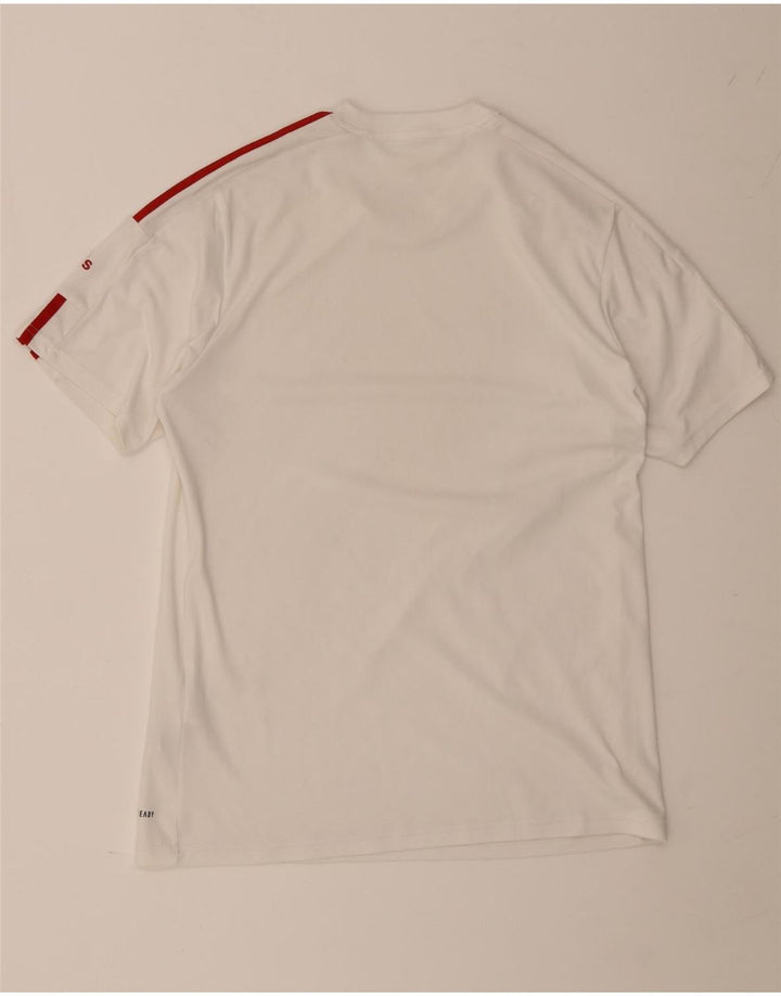 Adidas Herre Aeroready T-Shirt Top Medium White Polyester