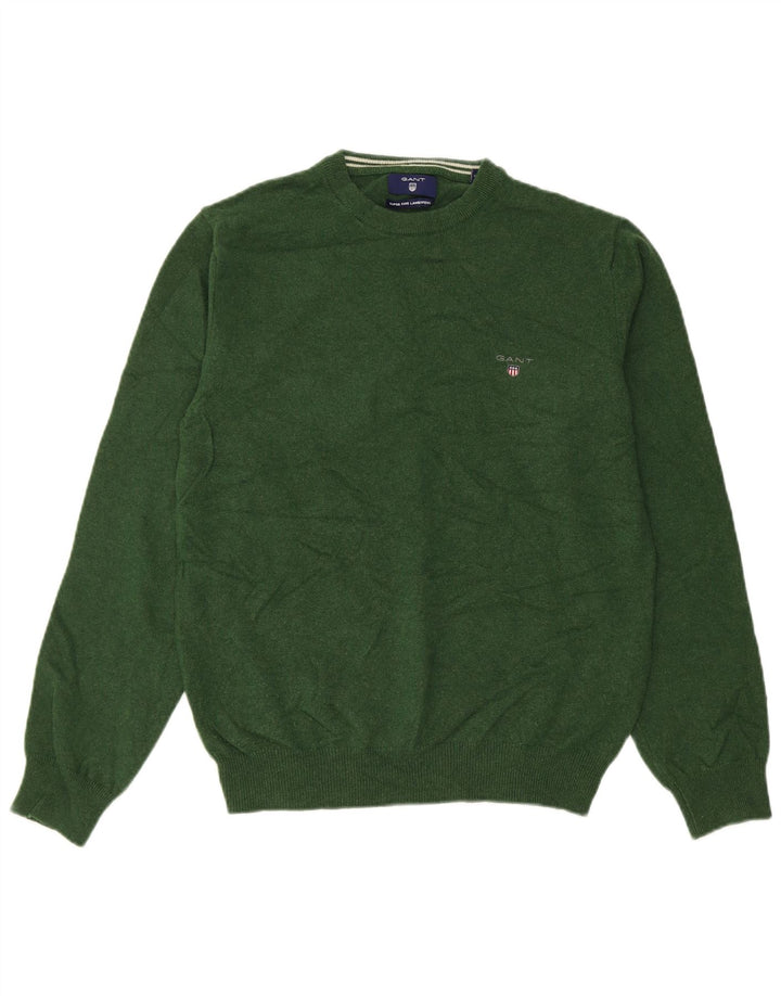 Gant Dame Oversized Crew Neck sweater UK 10 Small Green Wool