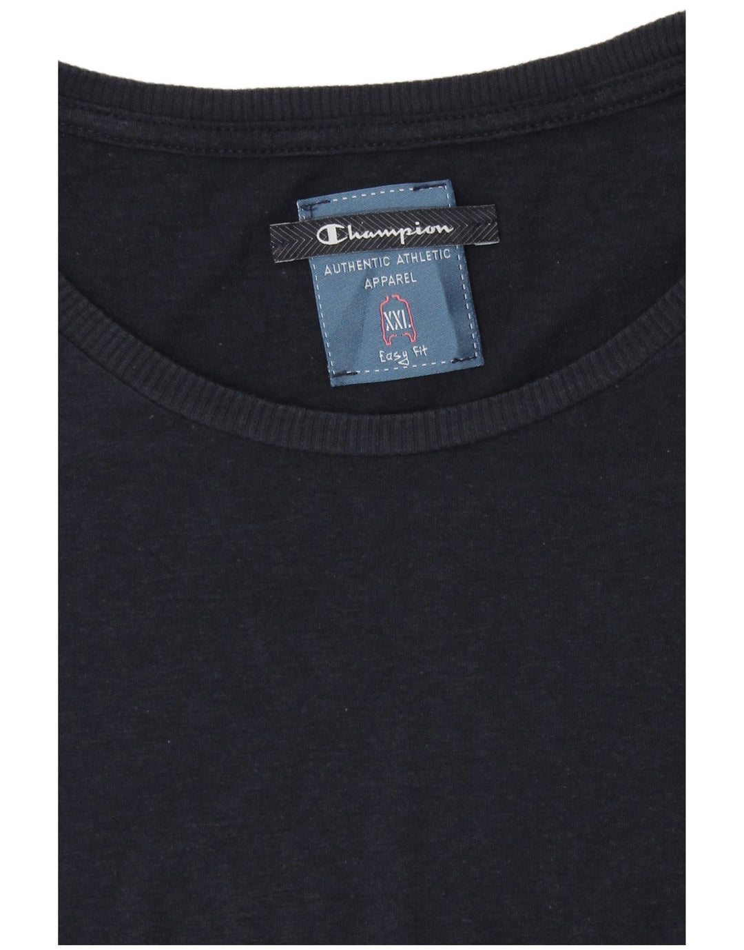CHAMPION Dame T-Shirt Top UK 20 2XL Navy Blue