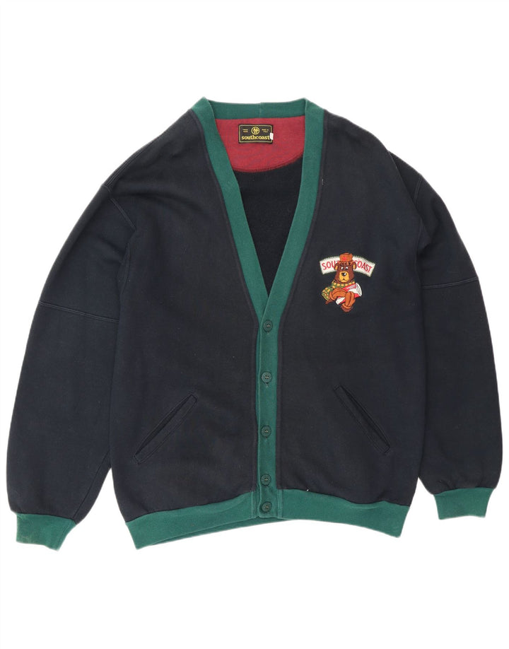 South Coast Herre Cardigan Sweater IT 48 Medium Navy Blue Colourblock