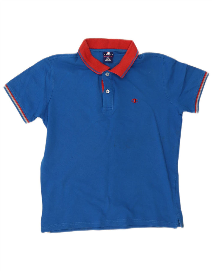 CHAMPION Dame Polo Shirt UK 10 Small Blue