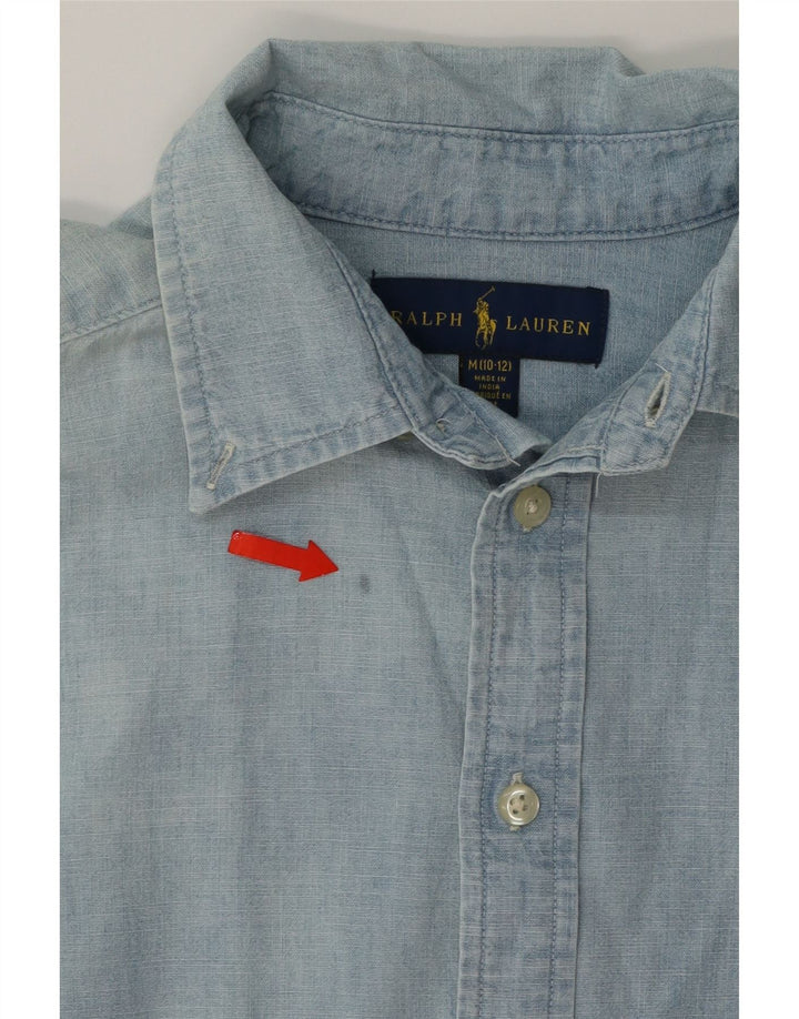 RALPH LAUREN Boys Shirt 10-11 Years Medium Blue Cotton Vintage Ralph Lauren and Second-Hand Ralph Lauren from Messina Hembry 