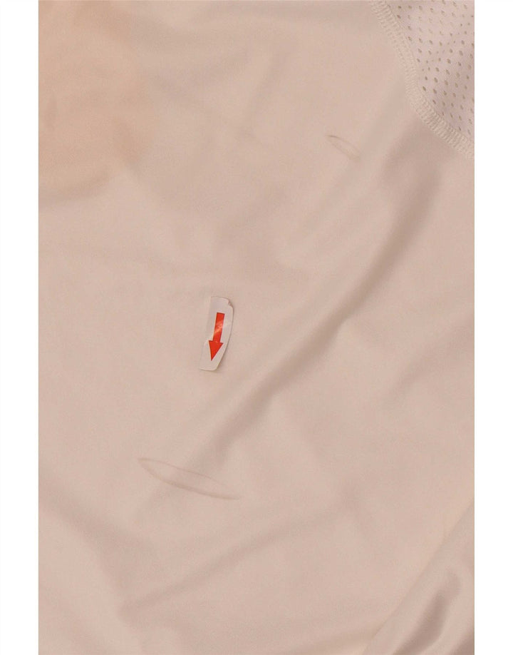 Nike Herre Dri Fit T-shirt Top Lille hvid Colourblock Polyester