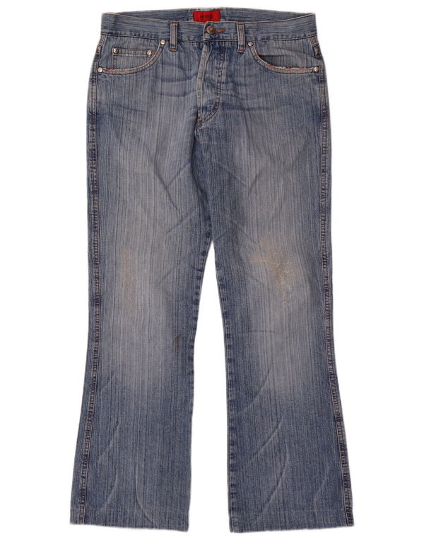 HUGO BOSS Herre Bootcut Jeans W34 L30 Blå Bomuld