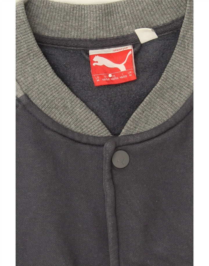 PUMA Mens Graphic Tracksuit Top Jacket Medium Grey Colourblock Vintage Puma and Second-Hand Puma from Messina Hembry 