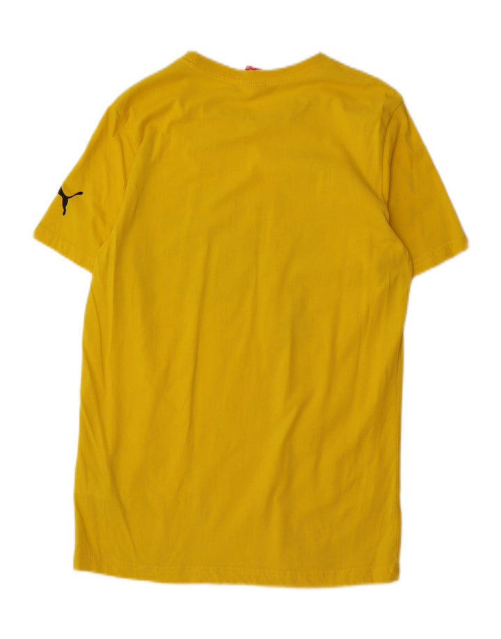 PUMA Mens Graphic T-Shirt Top Small Yellow Cotton Vintage Puma and Second-Hand Puma from Messina Hembry 