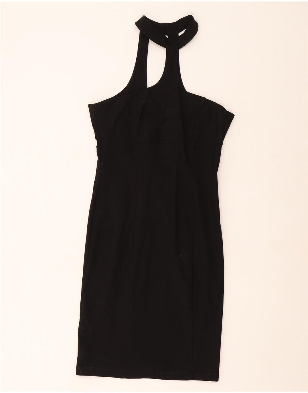 TOPSHOP Womens Halter Dress UK 12 Medium Black Viscose Vintage Topshop and Second-Hand Topshop from Messina Hembry 