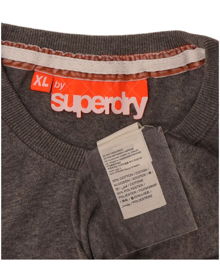 Superdry Herre grafisk T-shirt Top XL Grå Bomuld