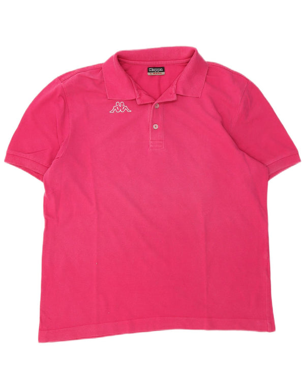 Kappa Herre Polo Shirt Large Pink